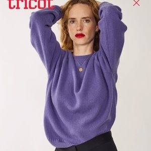NEW Tricot recycled cashmere crew neck sweater